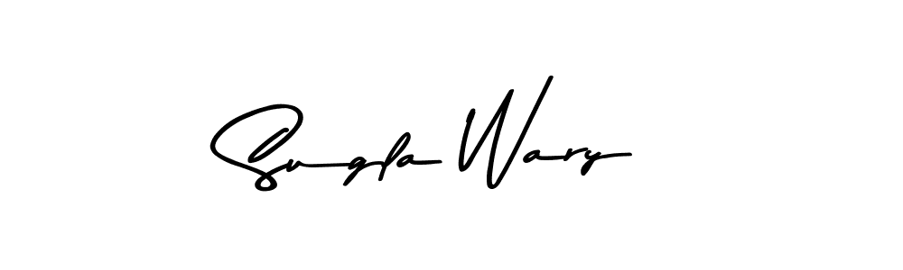 The best way (Asem Kandis PERSONAL USE) to make a short signature is to pick only two or three words in your name. The name Sugla Wary include a total of six letters. For converting this name. Sugla Wary signature style 9 images and pictures png