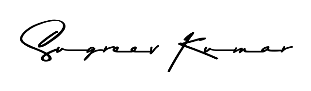 The Asem Kandis PERSONAL USE font gives name Sugreev Kumar a signature that looks effortless yet distinguished. Download high-res PNG instantly. Sugreev Kumar signature style 9 images and pictures png