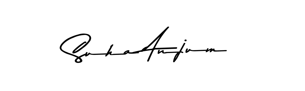 Make a beautiful signature design for name Suha Anjum. Use this online signature maker to create a handwritten signature for free. Suha Anjum signature style 9 images and pictures png