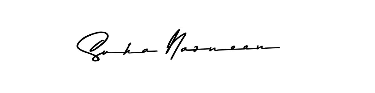 Design your own signature with our free online signature maker. With this signature software, you can create a handwritten (Asem Kandis PERSONAL USE) signature for name Suha Nazneen. Suha Nazneen signature style 9 images and pictures png