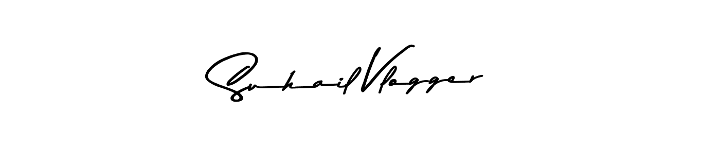 Use a signature maker to create a handwritten signature online. With this signature software, you can design (Asem Kandis PERSONAL USE) your own signature for name Suhail Vlogger. Suhail Vlogger signature style 9 images and pictures png