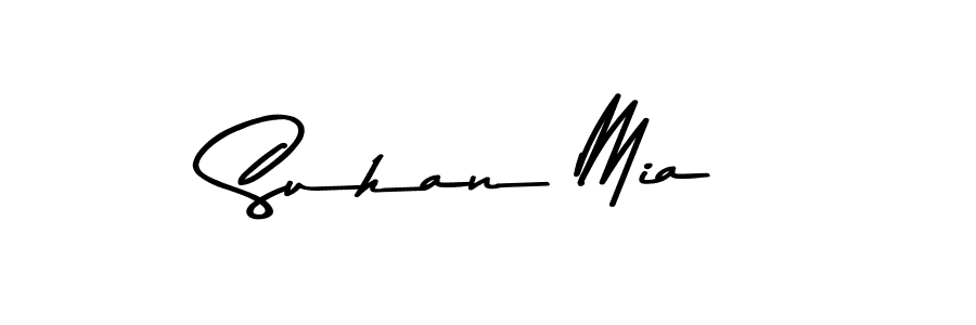 How to make Suhan Mia name signature. Use Asem Kandis PERSONAL USE style for creating short signs online. This is the latest handwritten sign. Suhan Mia signature style 9 images and pictures png