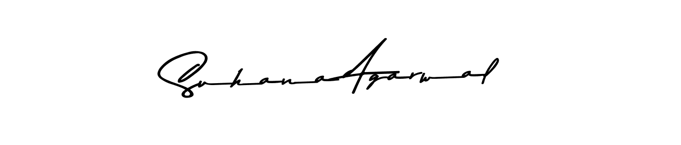 Create a beautiful signature design for name Suhana Agarwal. With this signature (Asem Kandis PERSONAL USE) fonts, you can make a handwritten signature for free. Suhana Agarwal signature style 9 images and pictures png
