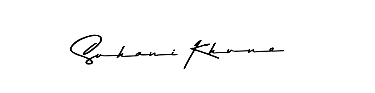This is the best signature style for the Suhani Khune name. Also you like these signature font (Asem Kandis PERSONAL USE). Mix name signature. Suhani Khune signature style 9 images and pictures png