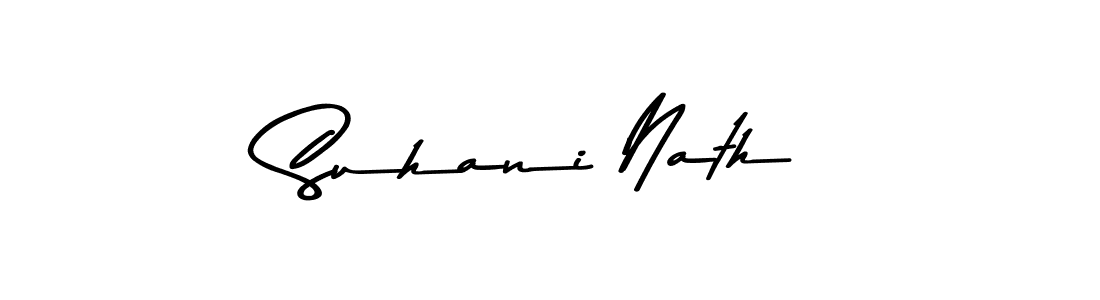 Make a beautiful signature design for name Suhani Nath. With this signature (Asem Kandis PERSONAL USE) style, you can create a handwritten signature for free. Suhani Nath signature style 9 images and pictures png