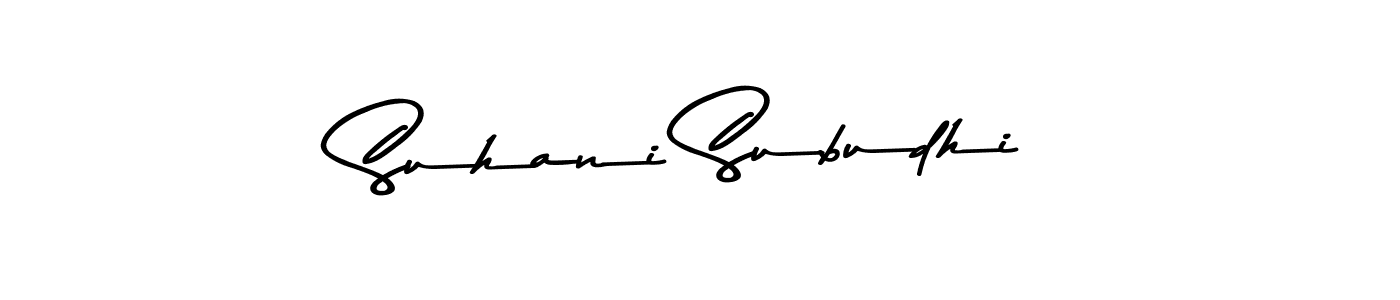 Design your own signature with our free online signature maker. With this signature software, you can create a handwritten (Asem Kandis PERSONAL USE) signature for name Suhani Subudhi. Suhani Subudhi signature style 9 images and pictures png