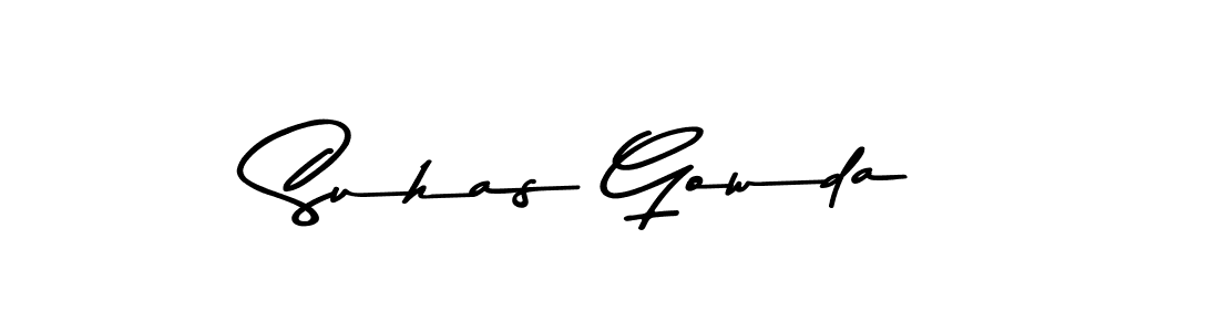 This is the best signature style for the Suhas Gowda name. Also you like these signature font (Asem Kandis PERSONAL USE). Mix name signature. Suhas Gowda signature style 9 images and pictures png