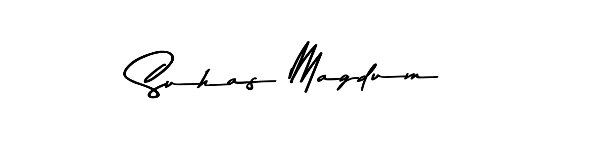 Design your own signature with our free online signature maker. With this signature software, you can create a handwritten (Asem Kandis PERSONAL USE) signature for name Suhas Magdum. Suhas Magdum signature style 9 images and pictures png