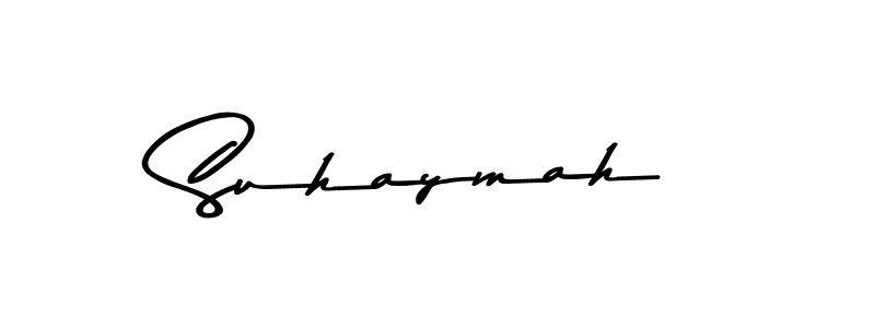 How to make Suhaymah name signature. Use Asem Kandis PERSONAL USE style for creating short signs online. This is the latest handwritten sign. Suhaymah signature style 9 images and pictures png