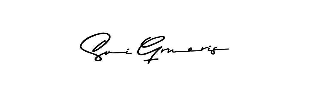 Make a beautiful signature design for name Sui Grneris. With this signature (Asem Kandis PERSONAL USE) style, you can create a handwritten signature for free. Sui Grneris signature style 9 images and pictures png