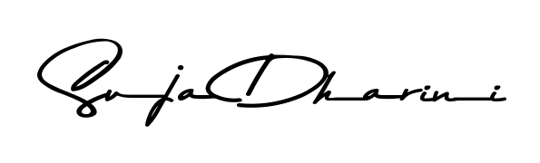 You should practise on your own different ways (Asem Kandis PERSONAL USE) to write your name (Suja Dharini) in signature. Don't let someone else do it for you. Suja Dharini signature style 9 images and pictures png