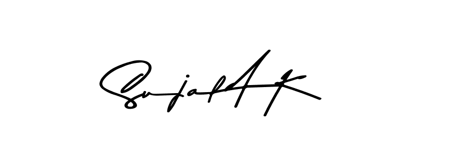 This is the best signature style for the Sujal A K name. Also you like these signature font (Asem Kandis PERSONAL USE). Mix name signature. Sujal A K signature style 9 images and pictures png