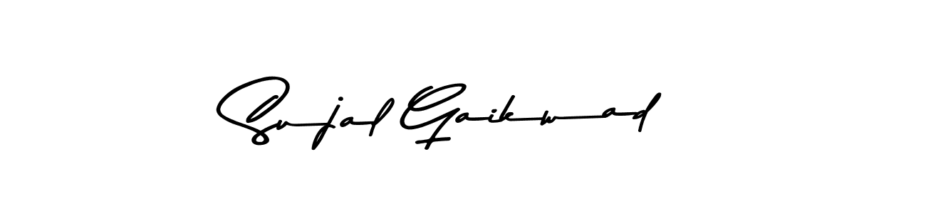 Create a beautiful signature design for name Sujal Gaikwad. With this signature (Asem Kandis PERSONAL USE) fonts, you can make a handwritten signature for free. Sujal Gaikwad signature style 9 images and pictures png