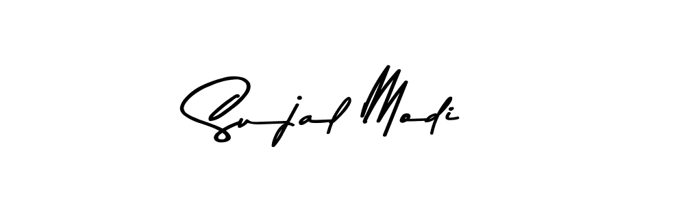 How to make Sujal Modi name signature. Use Asem Kandis PERSONAL USE style for creating short signs online. This is the latest handwritten sign. Sujal Modi signature style 9 images and pictures png