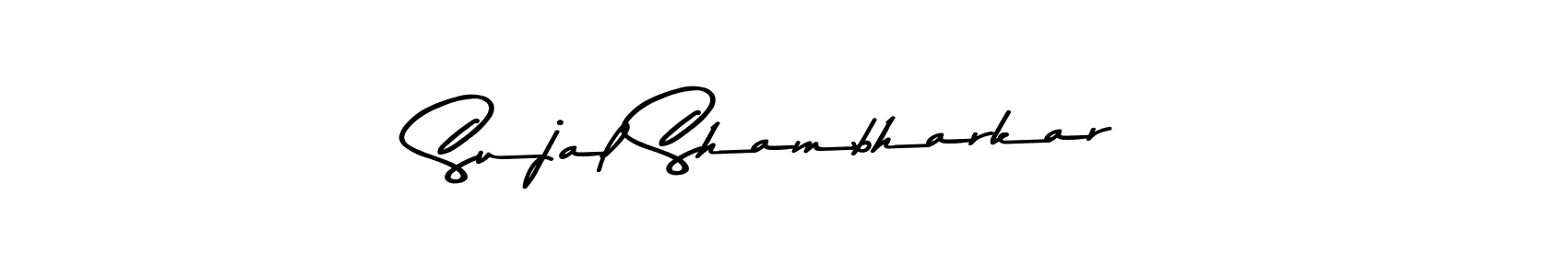 You should practise on your own different ways (Asem Kandis PERSONAL USE) to write your name (Sujal Shambharkar) in signature. don't let someone else do it for you. Sujal Shambharkar signature style 9 images and pictures png