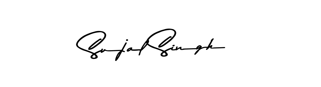 How to make Sujal Singh name signature. Use Asem Kandis PERSONAL USE style for creating short signs online. This is the latest handwritten sign. Sujal Singh signature style 9 images and pictures png