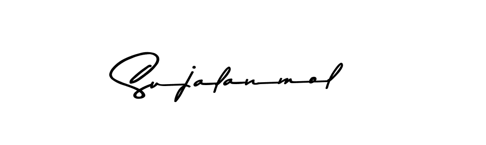 How to make Sujalanmol name signature. Use Asem Kandis PERSONAL USE style for creating short signs online. This is the latest handwritten sign. Sujalanmol signature style 9 images and pictures png