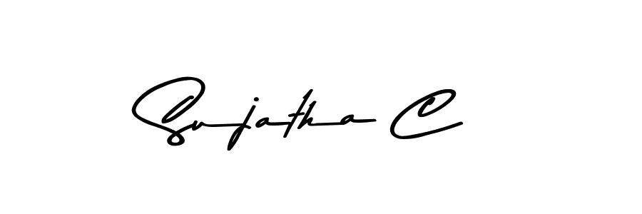 Make a beautiful signature design for name Sujatha C. With this signature (Asem Kandis PERSONAL USE) style, you can create a handwritten signature for free. Sujatha C signature style 9 images and pictures png