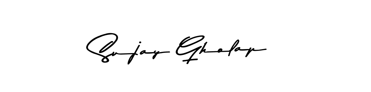 Make a beautiful signature design for name Sujay Gholap. With this signature (Asem Kandis PERSONAL USE) style, you can create a handwritten signature for free. Sujay Gholap signature style 9 images and pictures png