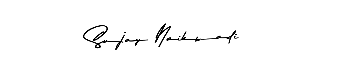 Create a beautiful signature design for name Sujay Naikwadi. With this signature (Asem Kandis PERSONAL USE) fonts, you can make a handwritten signature for free. Sujay Naikwadi signature style 9 images and pictures png