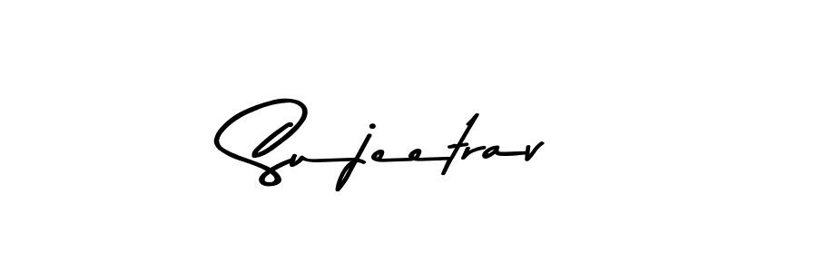 How to make Sujeetrav name signature. Use Asem Kandis PERSONAL USE style for creating short signs online. This is the latest handwritten sign. Sujeetrav signature style 9 images and pictures png
