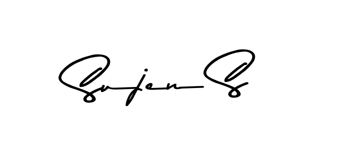 Also You can easily find your signature by using the search form. We will create Sujen S name handwritten signature images for you free of cost using Asem Kandis PERSONAL USE sign style. Sujen S signature style 9 images and pictures png