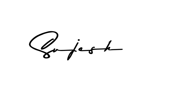 How to make Sujesh name signature. Use Asem Kandis PERSONAL USE style for creating short signs online. This is the latest handwritten sign. Sujesh signature style 9 images and pictures png