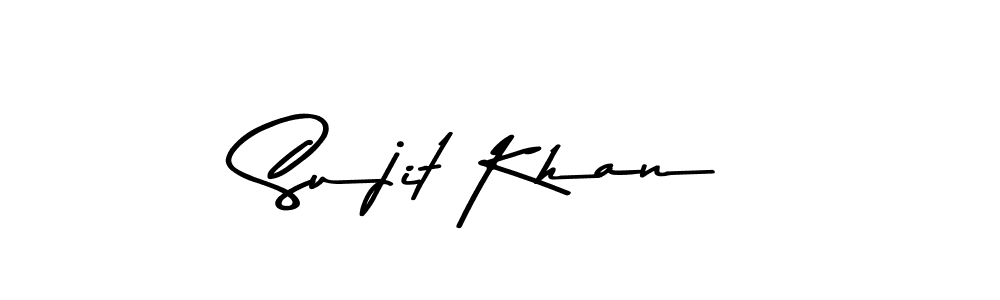 How to make Sujit Khan name signature. Use Asem Kandis PERSONAL USE style for creating short signs online. This is the latest handwritten sign. Sujit Khan signature style 9 images and pictures png