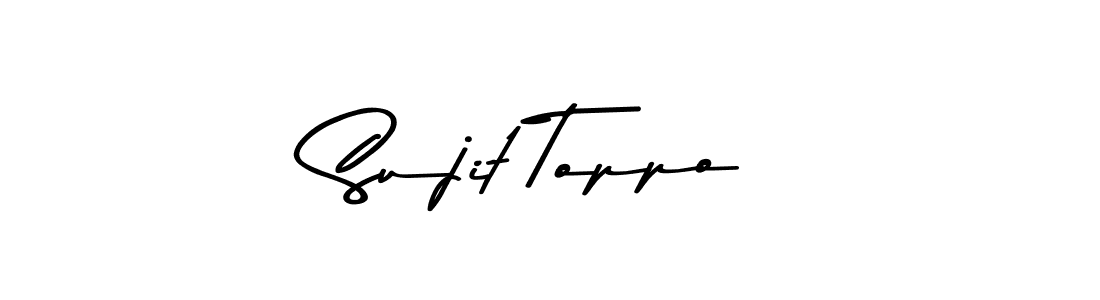 How to make Sujit Toppo signature? Asem Kandis PERSONAL USE is a professional autograph style. Create handwritten signature for Sujit Toppo name. Sujit Toppo signature style 9 images and pictures png