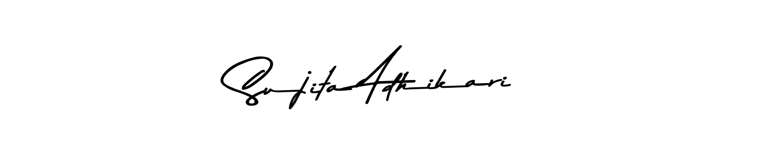 Sujita Adhikari stylish signature style. Best Handwritten Sign (Asem Kandis PERSONAL USE) for my name. Handwritten Signature Collection Ideas for my name Sujita Adhikari. Sujita Adhikari signature style 9 images and pictures png