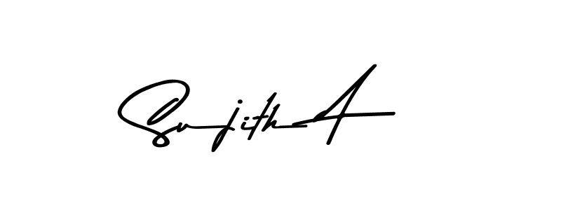 Create a beautiful signature design for name Sujith A. With this signature (Asem Kandis PERSONAL USE) fonts, you can make a handwritten signature for free. Sujith A signature style 9 images and pictures png