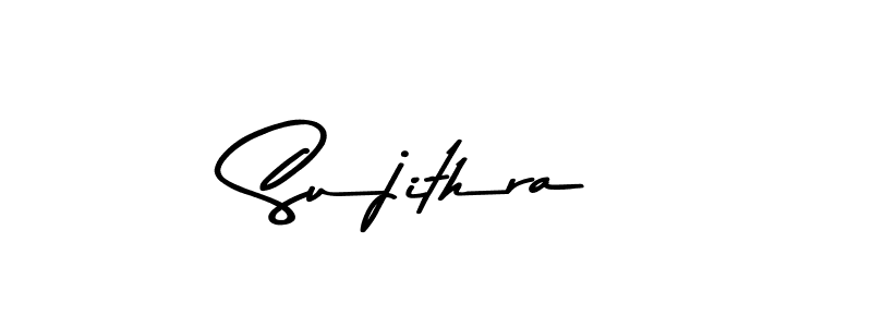 How to make Sujithra name signature. Use Asem Kandis PERSONAL USE style for creating short signs online. This is the latest handwritten sign. Sujithra signature style 9 images and pictures png