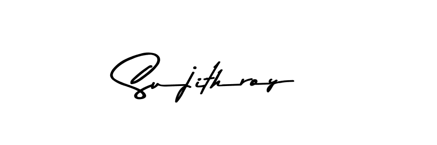 How to make Sujithroy name signature. Use Asem Kandis PERSONAL USE style for creating short signs online. This is the latest handwritten sign. Sujithroy signature style 9 images and pictures png