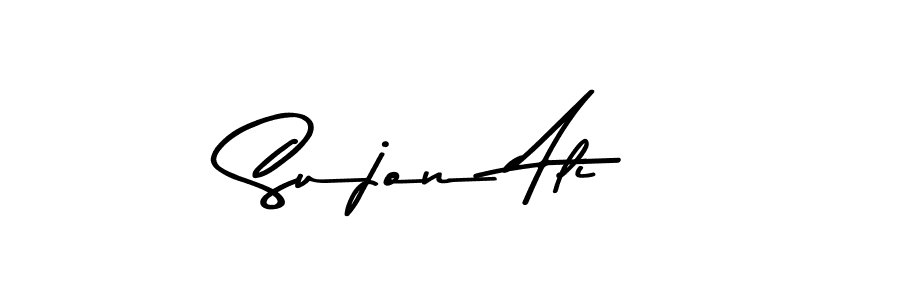 Make a beautiful signature design for name Sujon Ali. With this signature (Asem Kandis PERSONAL USE) style, you can create a handwritten signature for free. Sujon Ali signature style 9 images and pictures png