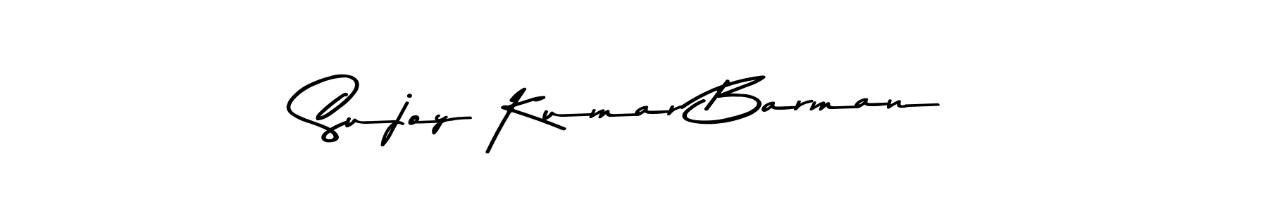 Create a beautiful signature design for name Sujoy Kumar Barman. With this signature (Asem Kandis PERSONAL USE) fonts, you can make a handwritten signature for free. Sujoy Kumar Barman signature style 9 images and pictures png