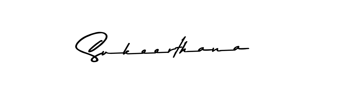 How to make Sukeerthana signature? Asem Kandis PERSONAL USE is a professional autograph style. Create handwritten signature for Sukeerthana name. Sukeerthana signature style 9 images and pictures png