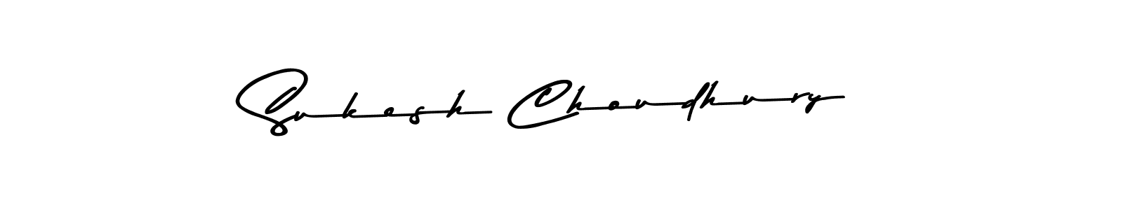 Make a beautiful signature design for name Sukesh Choudhury. With this signature (Asem Kandis PERSONAL USE) style, you can create a handwritten signature for free. Sukesh Choudhury signature style 9 images and pictures png