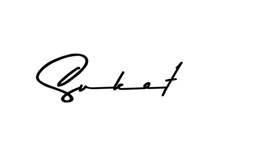 Design your own signature with our free online signature maker. With this signature software, you can create a handwritten (Asem Kandis PERSONAL USE) signature for name Suket. Suket signature style 9 images and pictures png