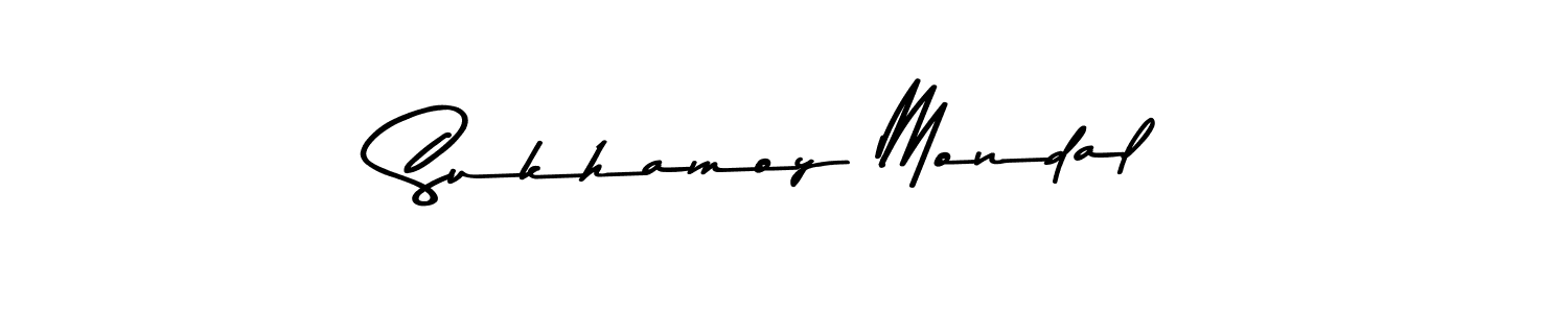 Create a beautiful signature design for name Sukhamoy Mondal. With this signature (Asem Kandis PERSONAL USE) fonts, you can make a handwritten signature for free. Sukhamoy Mondal signature style 9 images and pictures png