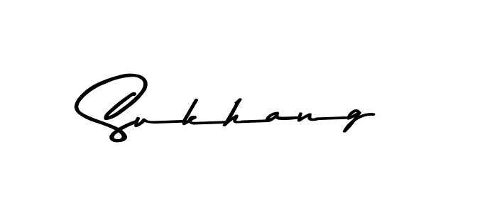 Create a beautiful signature design for name Sukhang. With this signature (Asem Kandis PERSONAL USE) fonts, you can make a handwritten signature for free. Sukhang signature style 9 images and pictures png