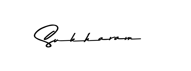 Design your own signature with our free online signature maker. With this signature software, you can create a handwritten (Asem Kandis PERSONAL USE) signature for name Sukharam. Sukharam signature style 9 images and pictures png