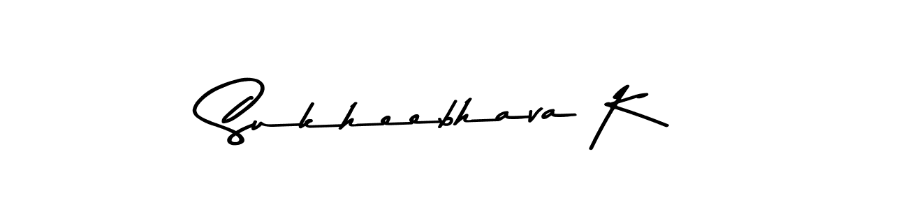 Similarly Asem Kandis PERSONAL USE is the best handwritten signature design. Signature creator online .You can use it as an online autograph creator for name Sukheebhava K. Sukheebhava K signature style 9 images and pictures png