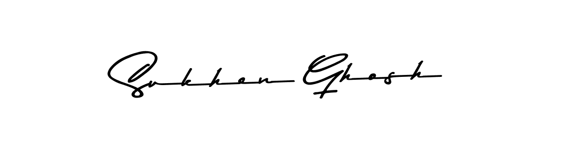 Design your own signature with our free online signature maker. With this signature software, you can create a handwritten (Asem Kandis PERSONAL USE) signature for name Sukhen Ghosh. Sukhen Ghosh signature style 9 images and pictures png