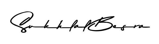 The Asem Kandis PERSONAL USE typeface gives name Sukhlal Besra a refined look. Suitable for certificates, diplomas, and official verification. Sukhlal Besra signature style 9 images and pictures png