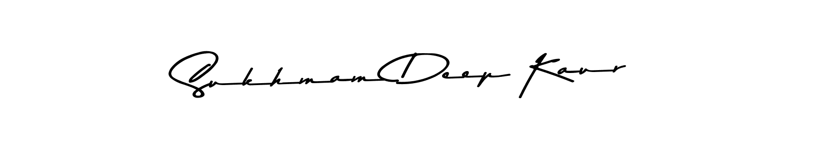 Sukhmam Deep Kaur stylish signature style. Best Handwritten Sign (Asem Kandis PERSONAL USE) for my name. Handwritten Signature Collection Ideas for my name Sukhmam Deep Kaur. Sukhmam Deep Kaur signature style 9 images and pictures png