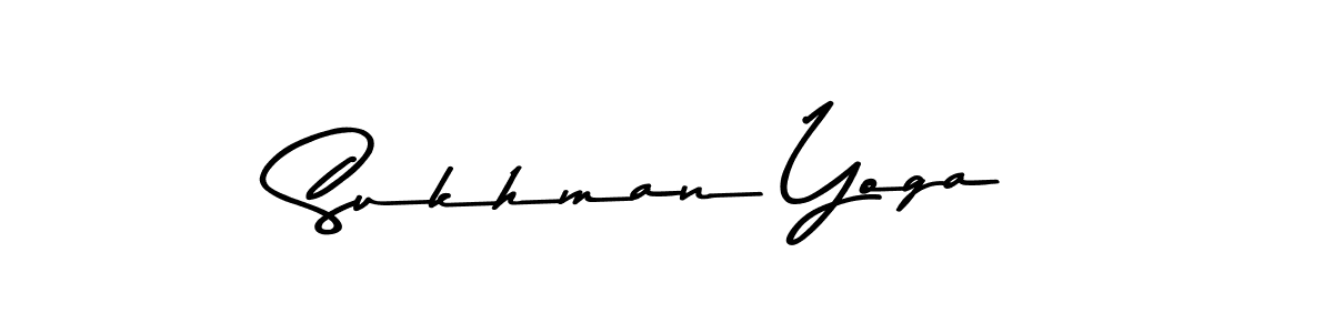 Sukhman Yoga stylish signature style. Best Handwritten Sign (Asem Kandis PERSONAL USE) for my name. Handwritten Signature Collection Ideas for my name Sukhman Yoga. Sukhman Yoga signature style 9 images and pictures png