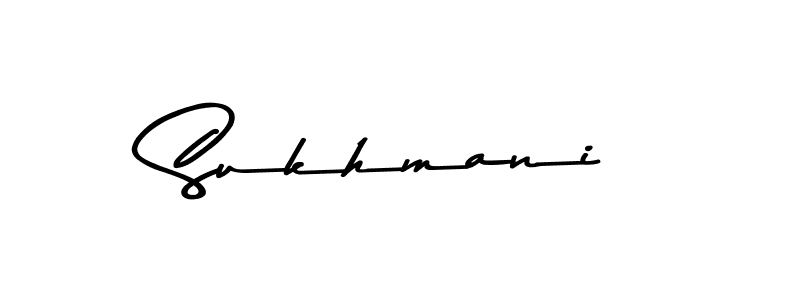 Use a signature maker to create a handwritten signature online. With this signature software, you can design (Asem Kandis PERSONAL USE) your own signature for name Sukhmani. Sukhmani signature style 9 images and pictures png