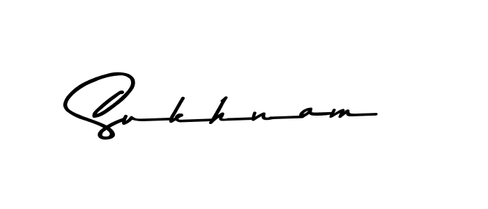 Design your own signature with our free online signature maker. With this signature software, you can create a handwritten (Asem Kandis PERSONAL USE) signature for name Sukhnam. Sukhnam signature style 9 images and pictures png