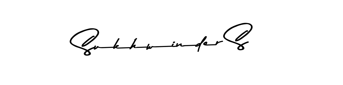 Create a beautiful signature design for name Sukhwinder S. With this signature (Asem Kandis PERSONAL USE) fonts, you can make a handwritten signature for free. Sukhwinder S signature style 9 images and pictures png