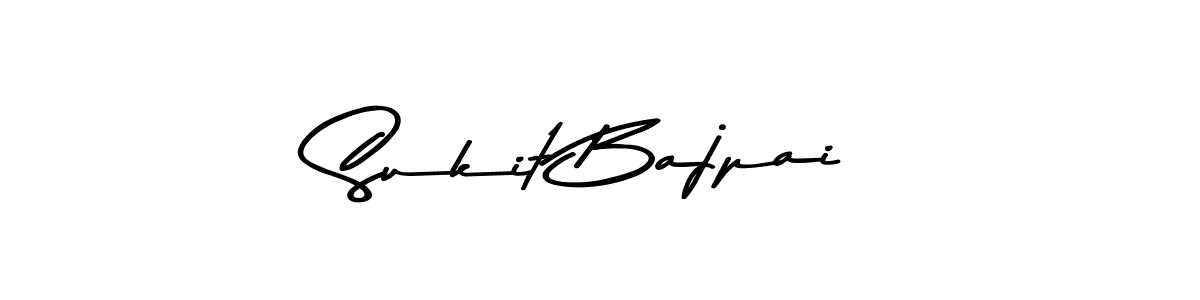 Create a beautiful signature design for name Sukit Bajpai. With this signature (Asem Kandis PERSONAL USE) fonts, you can make a handwritten signature for free. Sukit Bajpai signature style 9 images and pictures png
